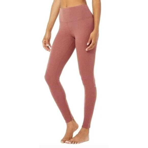 Alo Yoga High Waist Micro Waffle Lowkey Leggings-sz Small - Picture 3 of 10